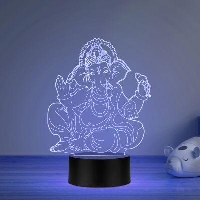 The Lord Ganesha Night lamp Color Changing Led Light with Remote Control  Decoration Lamp Gift for Diwali